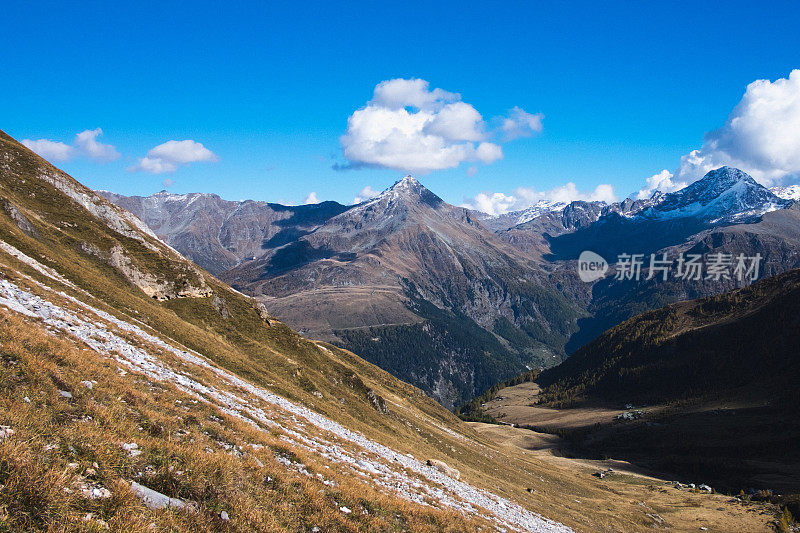 山景Splügen Pass，瑞士和意大利阿尔卑斯山